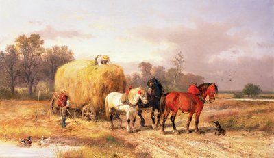 Carting hay by Alexis de Leeuw